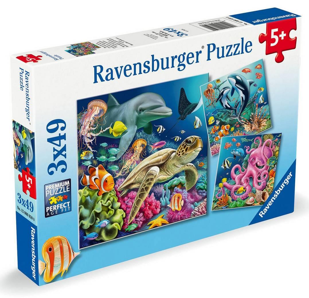 Ravensburger - Under Water - 3 X 49 Piece Jigsaw Puzzle – Jigsaw 