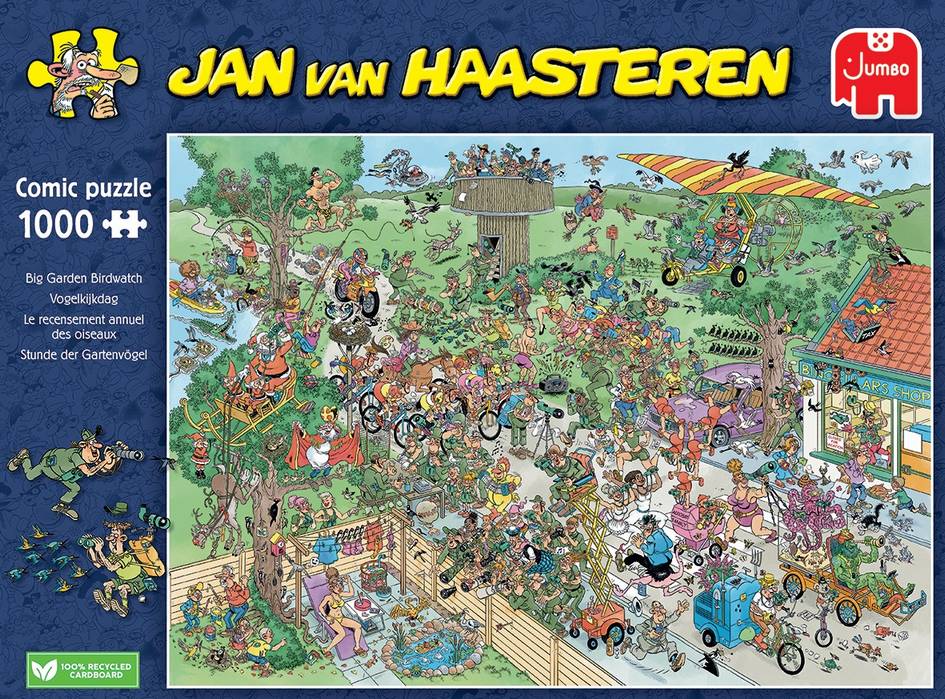 Jan van Haasteren - Big Garden Birdwatch - 1000 Piece Jigsaw Puzzle