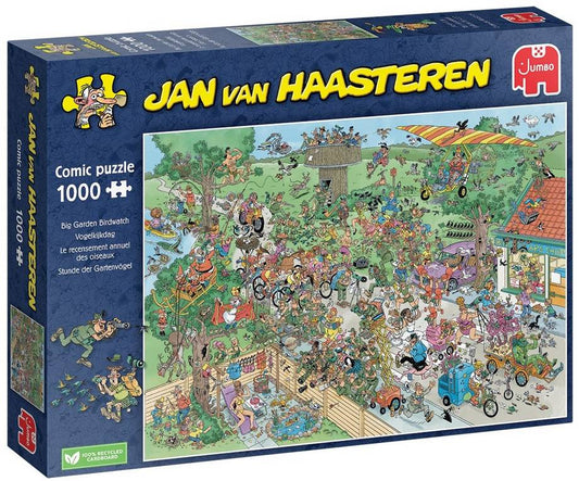 Jan van Haasteren - Big Garden Birdwatch - 1000 Piece Jigsaw Puzzle