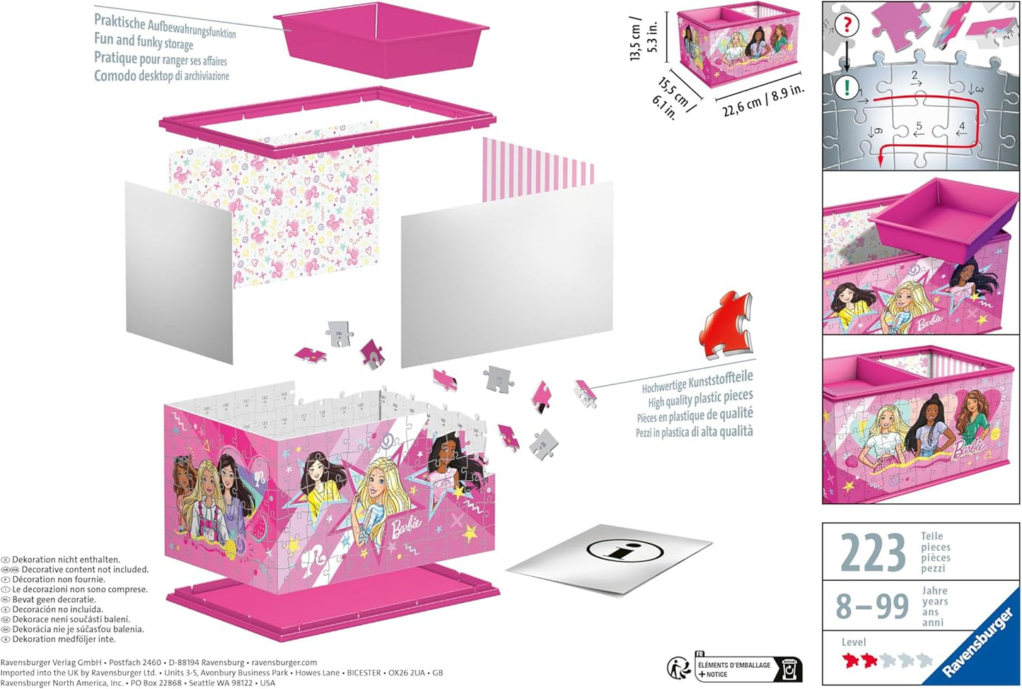 Ravensburger - Barbie Storage Box - 216 3D Piece Jigsaw Puzzle