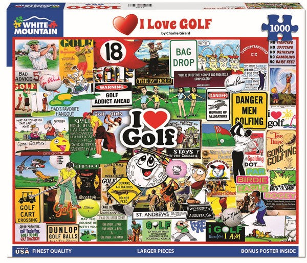 White Mountain - I Love Golf - 1000 Piece Jigsaw Puzzle