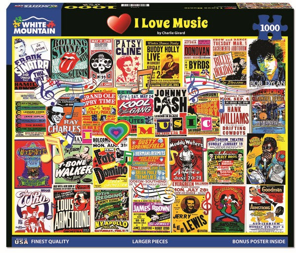 White Mountain - I Love Music - 1000 Piece Jigsaw Puzzle