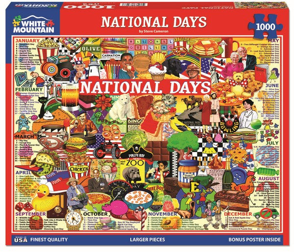 White Mountain - National Days - 1000 Piece Jigsaw Puzzle