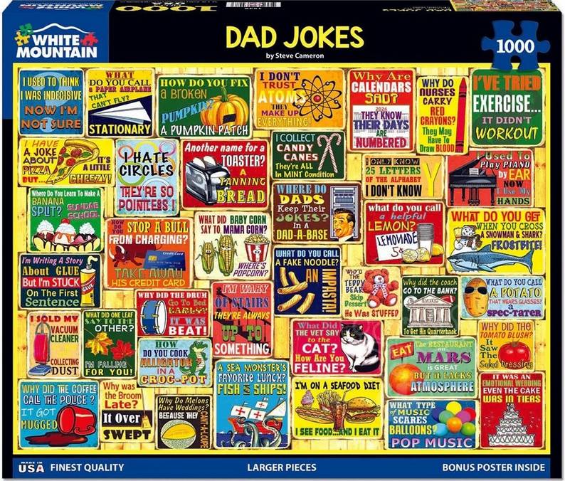 White Mountain - Dad Jokes - 1000 Piece Jigsaw Puzzle