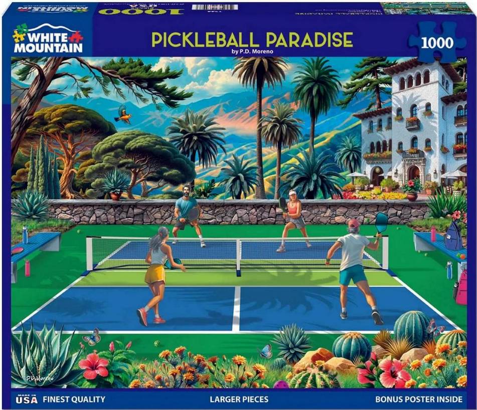 White Mountain - Pickleball Paradise - 1000 Piece Jigsaw Puzzle