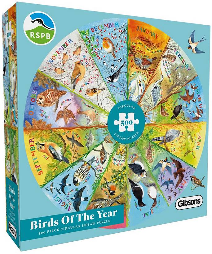 Gibsons - RSPB - Birds of the Year - 500 Piece Circular Jigsaw Puzzle