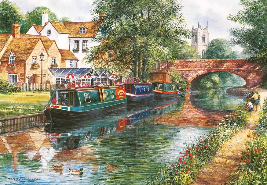 Gibsons - Terrys Waterways - 4 x 500 Piece Jigsaw Puzzle