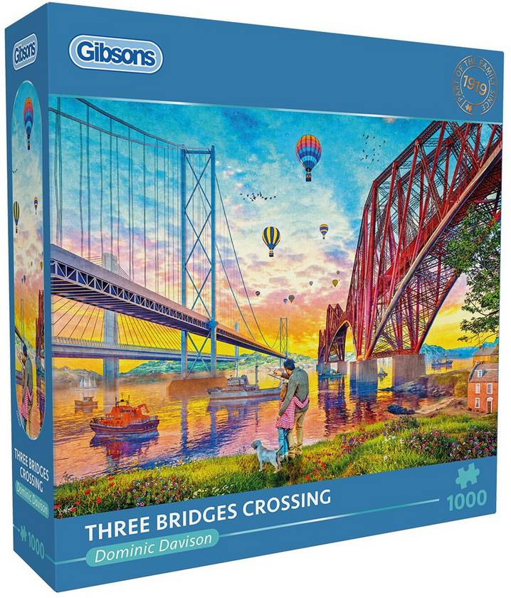 Gibsons - Three Bridges Crossing - 1000 Piece Jigsaw Puzzle