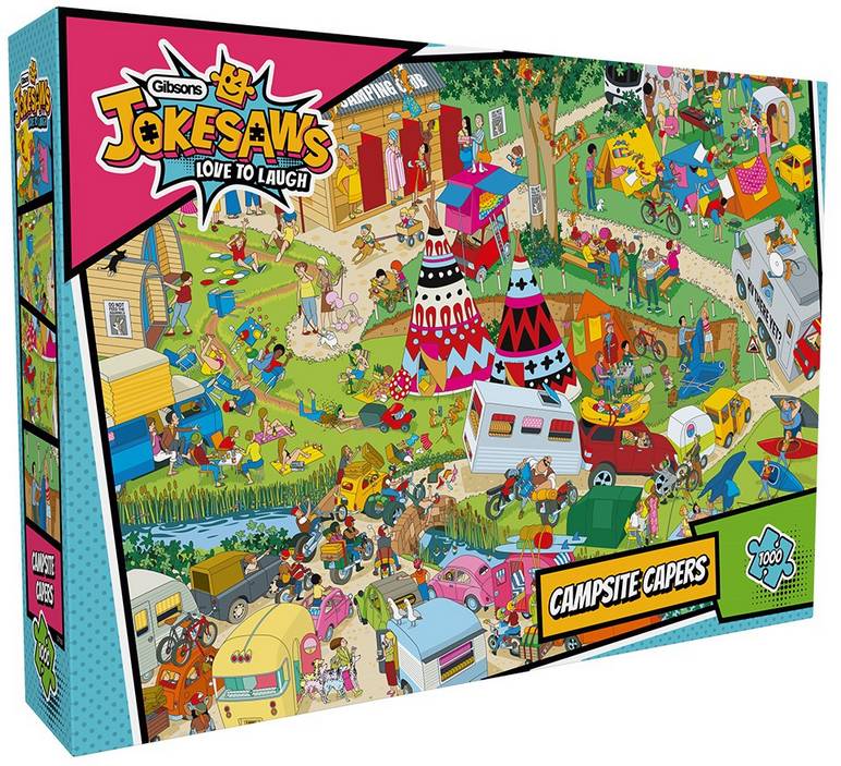 Gibsons - Jokesaws - Campsite Capers - 1000 Piece Jigsaw Puzzle