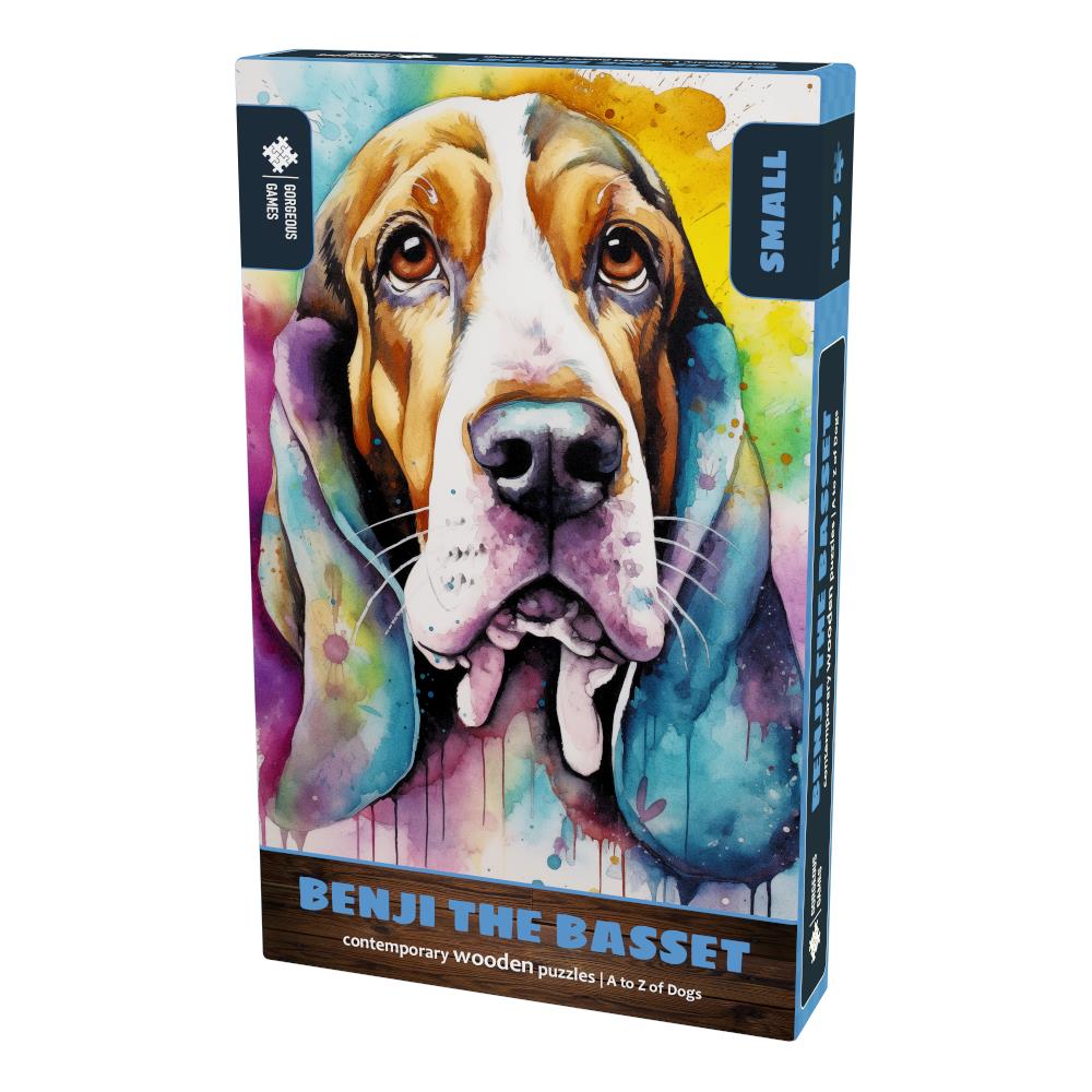 Gorgeous Games - Benji the Basset - 117 Piece Wooden Jigsaw Puzzle