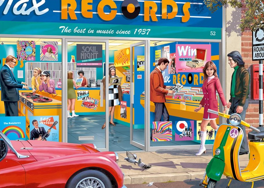 Falcon de Luxe - The Record Shop - 1000 Piece Jigsaw Puzzle