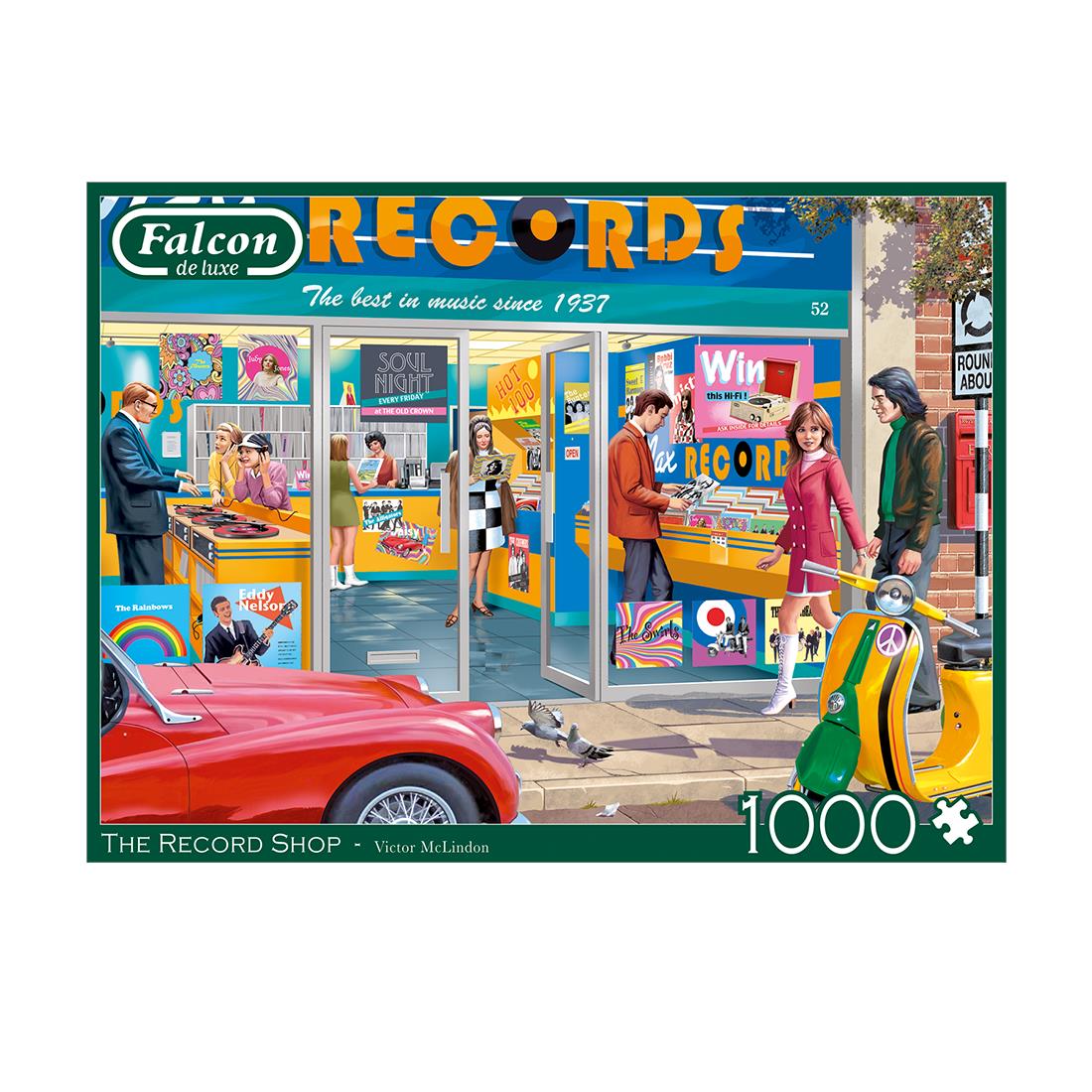 Falcon de Luxe - The Record Shop - 1000 Piece Jigsaw Puzzle