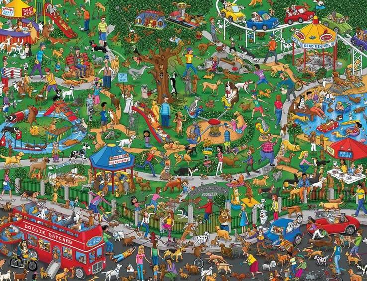 Springbok - The Dog Park - 1000 Piece Jigsaw Puzzle