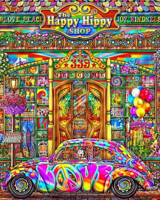 Springbok - The Happy Hippy Shop - 1000 Piece Jigsaw Puzzle