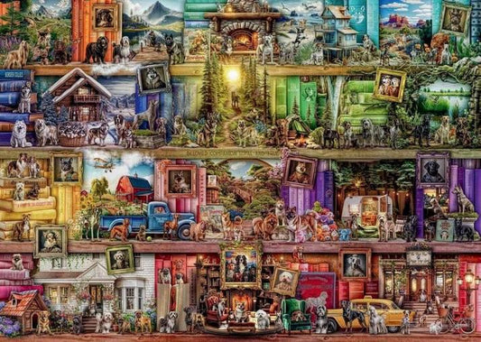 Ravensburger - Library of Dogs - 1000 Piece Jigsaw Puzzle