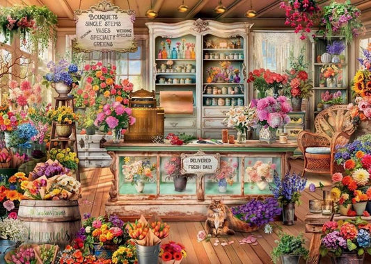 Ravensburger - All Seasons Flower Shop - 1000 Piece Jigsaw Puzzle
