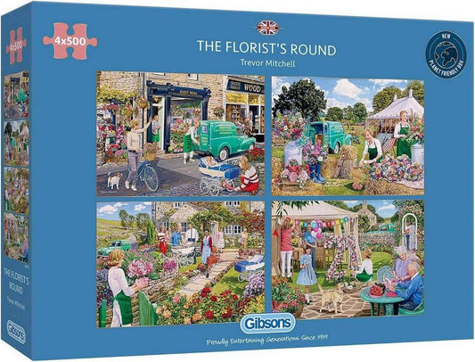 Gibsons - The Florists Round - 4 x 500 Piece Jigsaw Puzzle