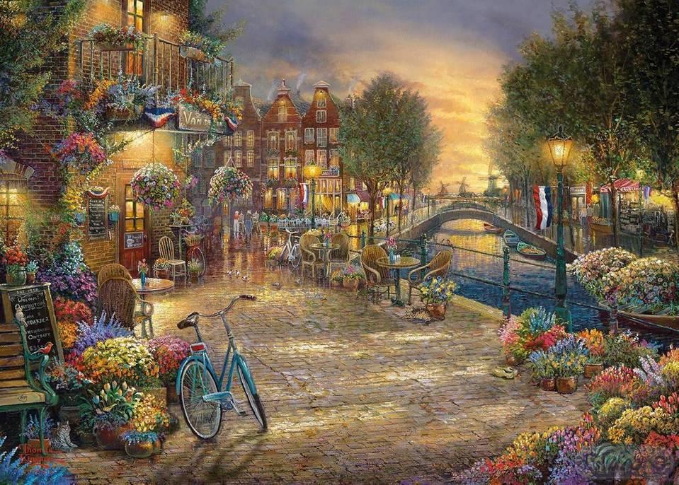 Gibsons - Amsterdam Cafe - 1000 Piece Jigsaw Puzzle