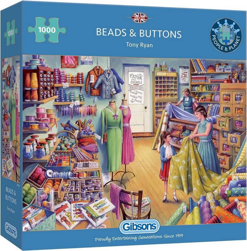 Gibsons - Beads & Buttons - 1000 Piece Jigsaw Puzzle