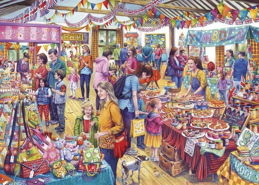 Gibsons - Village Tombola - 1000 Piece Jigsaw Puzzle