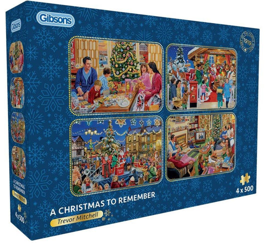 Gibsons - A Christmas to Remember - 4 x 500 Piece Jigsaw Puzzle