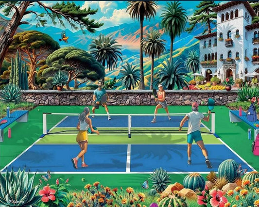 White Mountain - Pickleball Paradise - 1000 Piece Jigsaw Puzzle