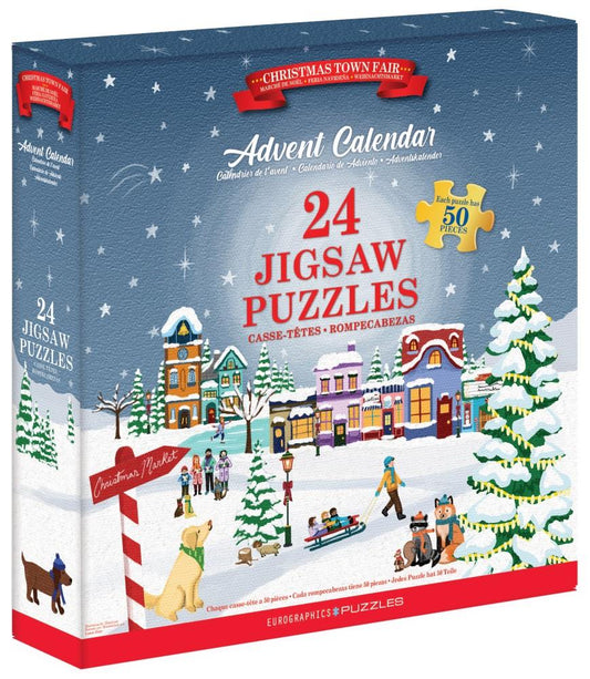 Eurographics - Christmas Town Fair - Advent Calendar - 24 x 50 Pieces