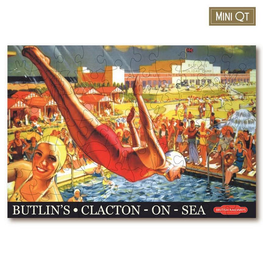 Victory Puzzles - Vintage Poster - Butlins - 72 Piece Wooden Jigsaw Puzzle