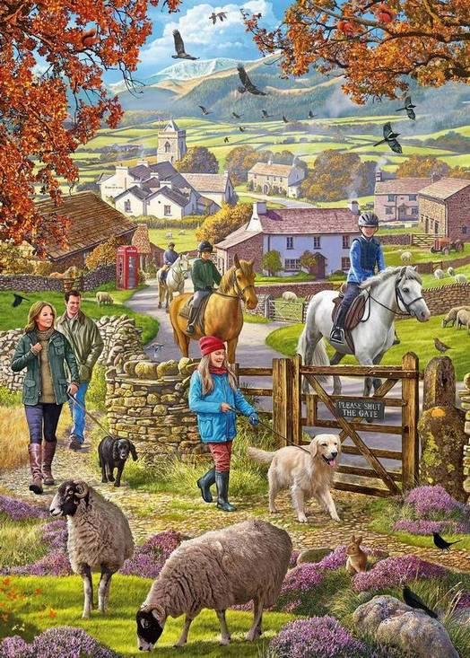 Otter House - Autumn Walk - 1000 Piece Jigsaw Puzzle