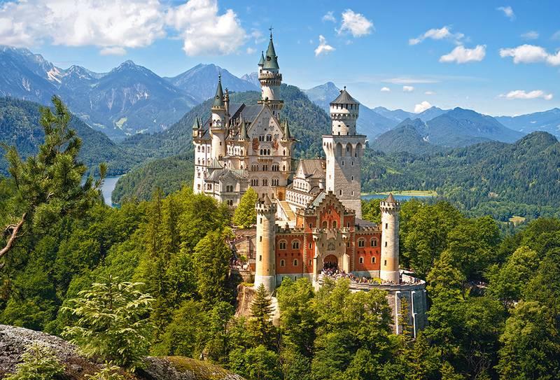 Castorland - View of the Neuschwanstein Castle - 500 Piece Jigsaw Puzzle