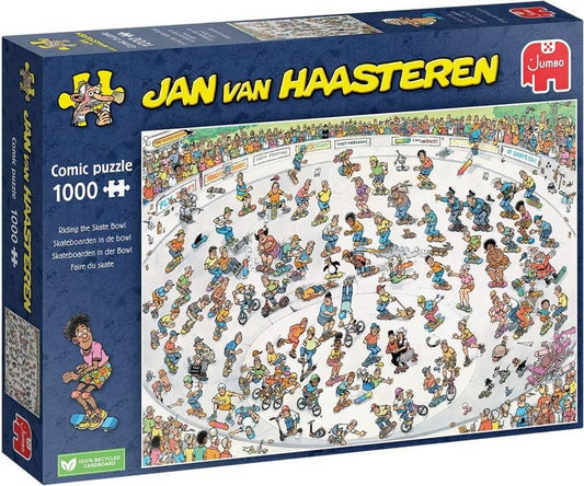 Jan Van Haasteren - Riding the Skating Bowl - 1000 Piece Jigsaw Puzzle