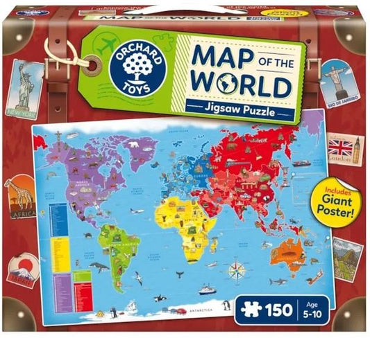 Orchard Toys - Map of the World - 150 Piece Jigsaw Puzzle