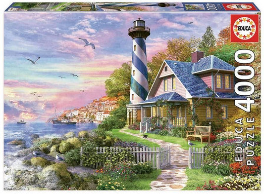 Educa - Lighthouse At Rock Bay - 4000 Piece Jigsaw Puzzle