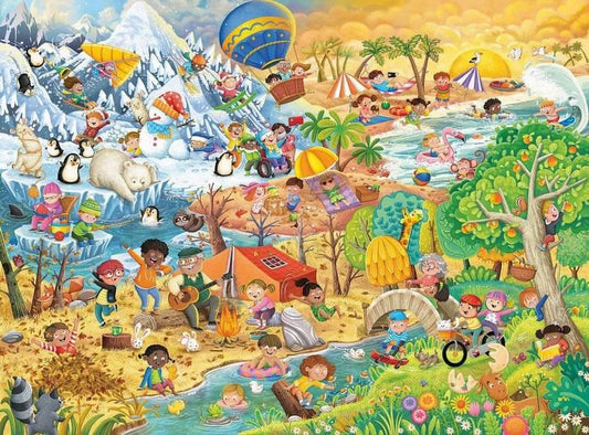 Ravensburger - Four Seasons of Fun - 100 XXL Piece Jigsaw Puzzle