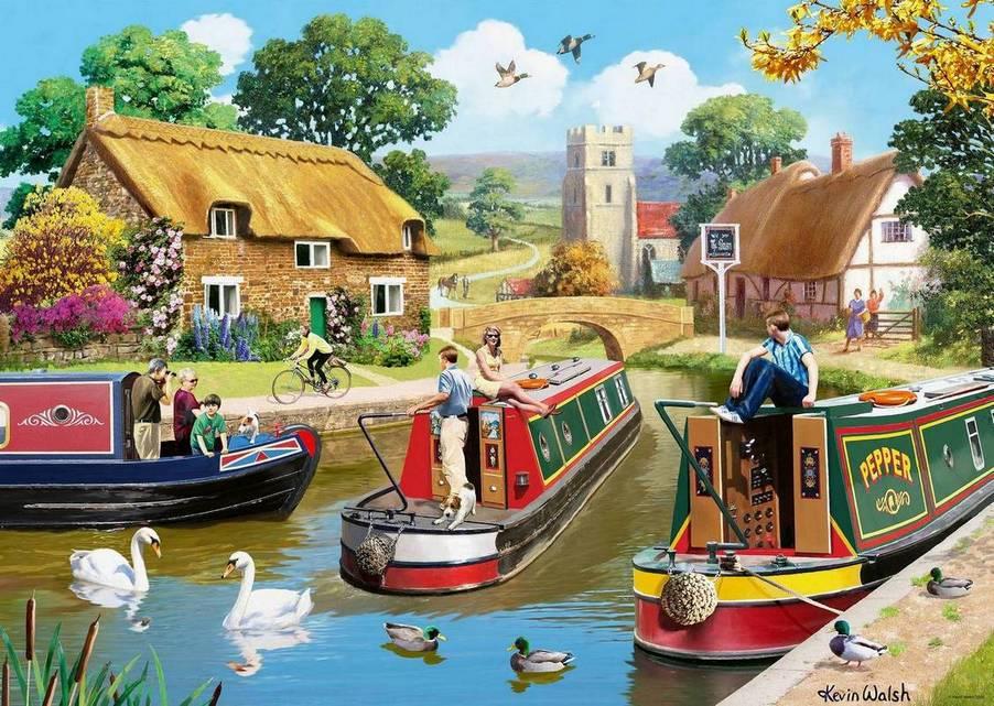 Ravensburger - A Busy Day on the Canal - 1000 Piece Jigsaw Puzzle