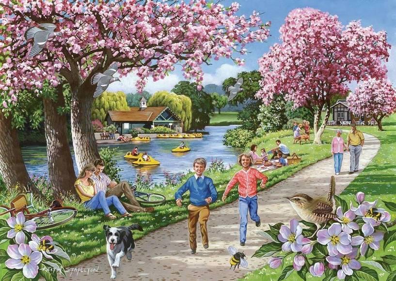 House of Puzzles - Apple Blossom Time - 1000 Piece Jigsaw Puzzle