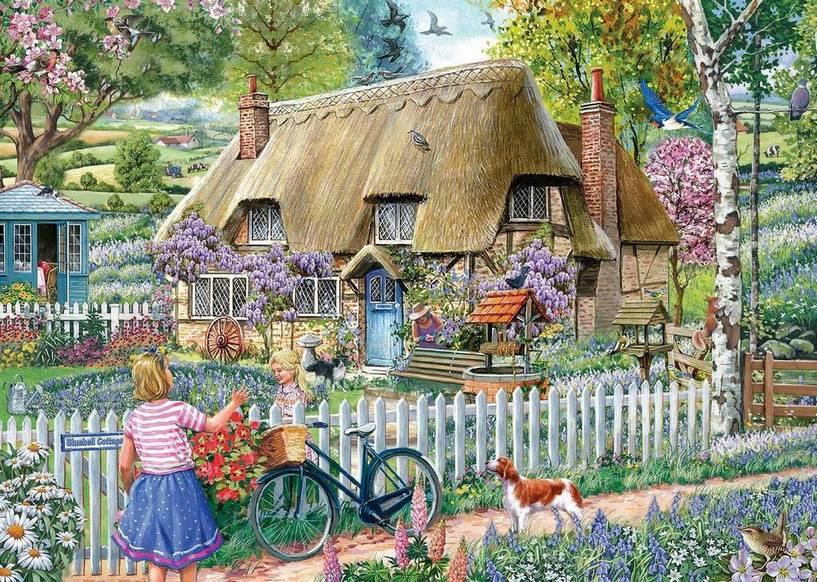 House of Puzzles - Bluebell Cottage - 1000 Piece Jigsaw Puzzle