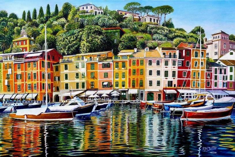 House of Puzzles - Portofino on Reflection - 1000 Piece Jigsaw Puzzle