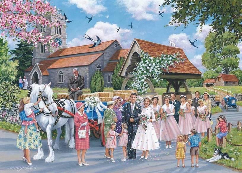 House of Puzzles - Country Wedding - 1000 Piece Jigsaw Puzzle