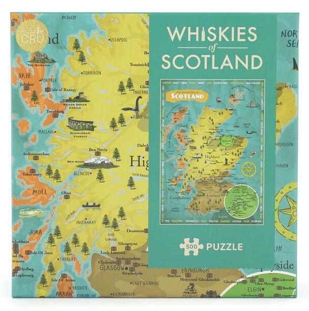 Puzzle Cru - Whiskies Of Scotland - 500 Piece Jigsaw Puzzle