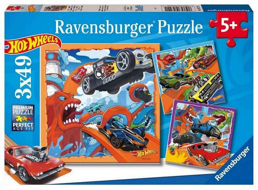 Ravensburger - Hot Wheels - 3 x 49 Piece Jigsaw Puzzle