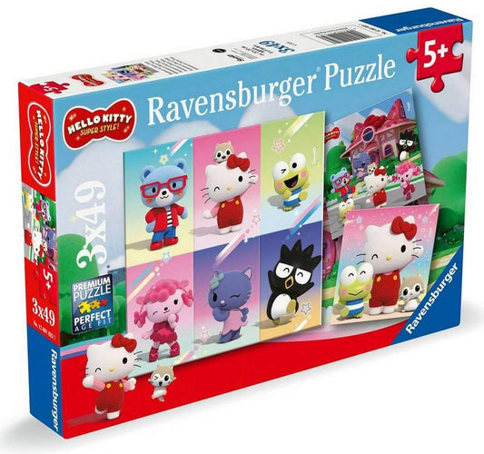 Ravensburger - Hello Kitty Super Style - 3 x 49 Piece Jigsaw Puzzle