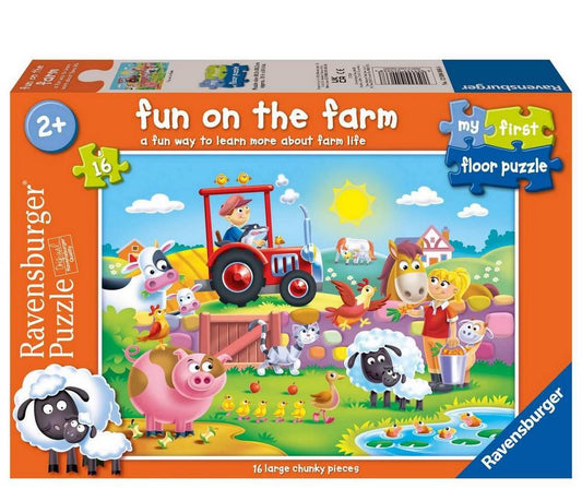 Ravensburger - Fun on the Farm My First Floor Puzzle - 16 Piece Jigsaw Puzzle