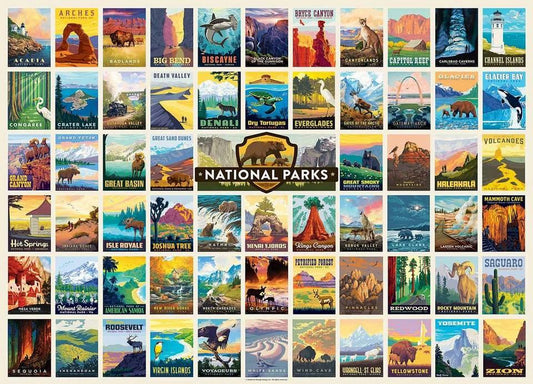 Masterpieces - Americas National Parks Collage - 1000 Piece Jigsaw Puzzle