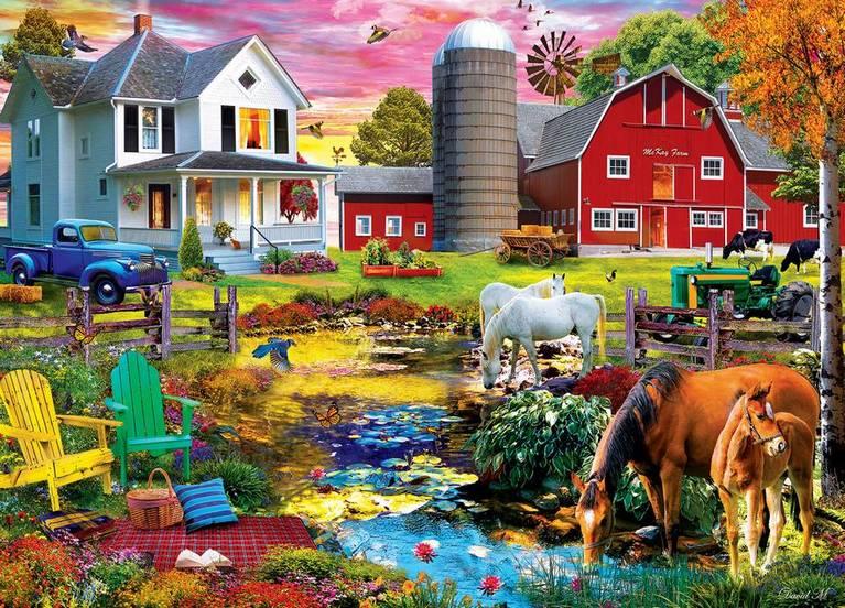 Masterpieces - Farm & Country - Picnic on the Farm - 1000 Piece Jigsaw Puzzle