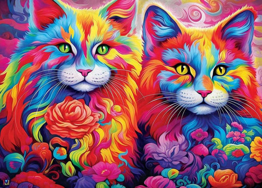 Masterpieces - Rainbow Whiskers - 1000 Piece Jigsaw Puzzle