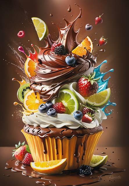 CherryPazzi - Crazy Cake - 500 Piece Jigsaw Puzzle