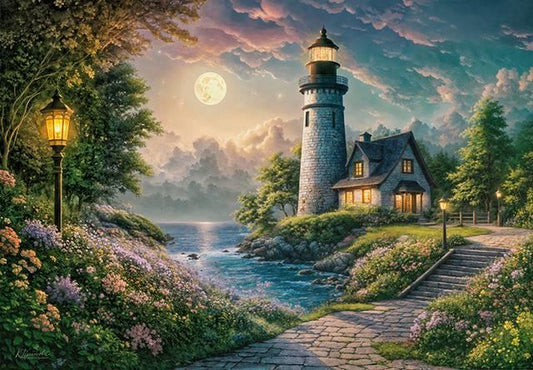 CherryPazzi - Moonlight Lighthouse - 500 Piece Jigsaw Puzzle