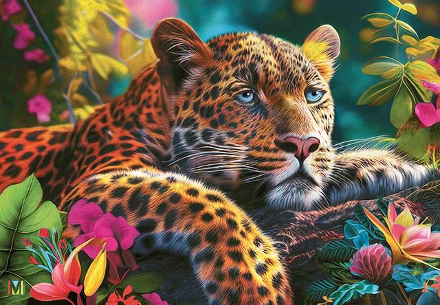 CherryPazzi - Reclining Leopard - 500 Piece Jigsaw Puzzle