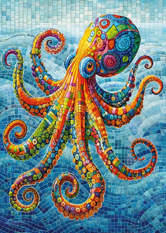 CherryPazzi - Splish Splash Octopus - 500 Piece Jigsaw Puzzle